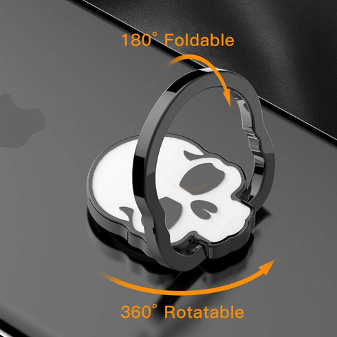 homEdge Cell Phone Skull Ring Grip, Set of 3 Packs 360° Adjustable Finger Ring Holder, Suitable for Magnetic Car Mount Kickstand for Cell Phone-Bl...