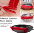 YEVIOR Clip on Strainer for Pots Pan Pasta,Silicone Food Strainer Hands-Free Pan Strainer, Clip-on Kitchen Food Strainer for Spaghetti, Pasta, Gro...