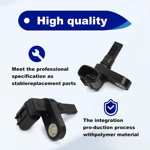 2Pcs ABS Wheel Speed Sensor 89542-04020 89543-04020 Compatible with Toyota Tacoma 2005-2018, 4Runner 2003-2019, FJ Cruiser 2007-2014, Land Cruiser...