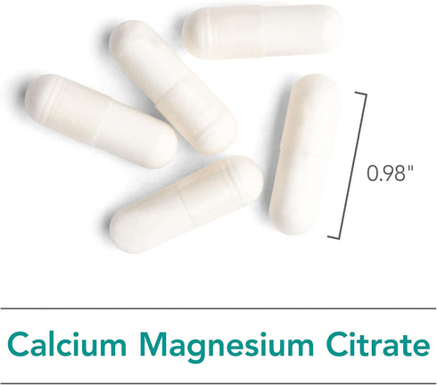 Nutricology Calcium Magnesium Citrate Supplement - Bone Health, with Calcium Citrate, Pure, Well-Absorbed, Vegetarian Capsules - 100 Count...