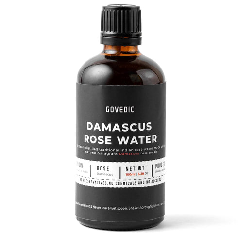 Govedic Rose Water for Cooking, Baking, Cocktails | 100% Food Grade Rose Water | Face & Hair Care | Steam-Distilled Edible Damask Rose | 100 ml 3....