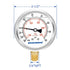 MEASUREMAN 2-1/2" Dial Size, Glycerin Filled Pressure Gauge, 30inHG-60psi, 304 Stainless Steel Case, 1/4"NPT Lower Mount...
