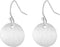 Sterling Silver Dangle Earrings for Women White Gold Plated Silver Round Disc Brushed Earrings Minimalist Jewelry...