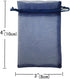 100PCS 3x4 Inches Organza Drawstring Pouches Jewelry Party Wedding Favor Gift Bags (3x4, Navy Blue)...