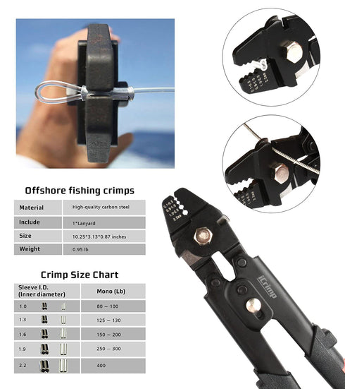 iCrimp Wire Rope Swager for Crimping Fishing Lines Up To 2.2mm...