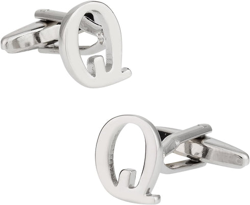 Letter Q Cufflinks Monogram Men's Initial Cuff Links with Travel Presentation Gift Box Wedding Groomsmen Groom Party...