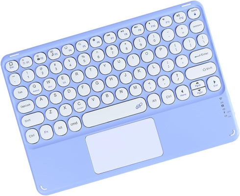 Wireless Keyboard with Touchpad,Ultra-Slim Portable Rechargeable Bluetooth Keyboard,Ipad Keyboard with Trackpad for OS Android Windows Devices(Pur...