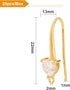 BENECREAT 20PCS 18K Gold Plated Cubic Zirconia Earring Hooks Ear Wires with Dangle Loops for DIY Jewelry Making Craft...
