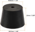 MECCANIXITY Rubber Tapered Plug 30mm to 37mm with Hole Test Tubes Bungs Stopper Black for Lab Home 5 Pieces...
