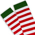 Gone For a Run Knee High Half Cushioned Athletic Running Sock | Running Christmas Elf (Red and White Stripes/Green) one size fits all...