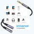 MOSWAG Headphone Splitter 3.5mm Stereo to Dual 3.5mm Female Headphone Jack Audio Stereo, Extension Cable Audio Stereo Y Splitter Compatible with i...