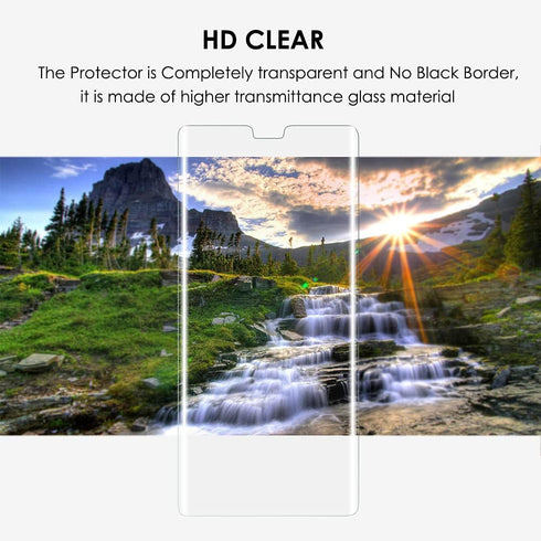 [3 Pack Galaxy Note 9 Screen Protector, UV Tempered Glass, Edge to Edge Full Screen Adhesive, Sensitive Touch, Scratch Repair, HD Display without ...