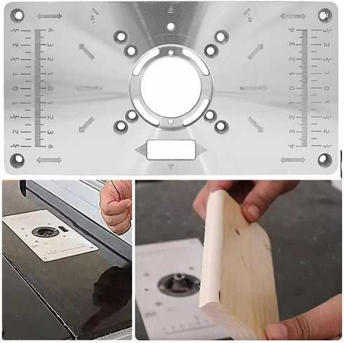 Router Trimmer Woodworking Wood, Aluminium Alloy Router Table Insert Plate Tool, Routers Bench Trimming for Woodworking...