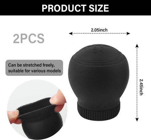 2PCS 5 Speed Car Gear Shift Cover,Anti Slip Silicone Shift Knob Cover Car Decorations Protects Shift Knobs,Universal Manual Shifter Cover Car Acce...