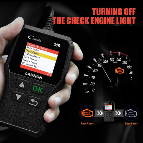 LAUNCH OBD2 Scanner Engine Fault Code Reader, CR319 Code Reader Scanner, CAN Diagnostic Scan Tool Supports DTC Lookup, Mode6 O2 Sensor for OBDII P...