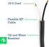 Power Tool Replacement Cord SJT, 18 GA AWG, 2 Wire, 6 1/2 ft, 2 Prong, with Stripped Ends and Rubber Strain Relief Boot...