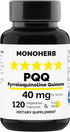 PQQ 40 milligrams - PQQ Supplement, Pyrroloquinoline Quinone, 120 Capsules with Omega 3...