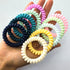 No Crease Spiral Hair Ties 20 Pieces Traceless Coil Hair Ties No Damage Phone Cord Hair Ties Elastics Hair Coils Plastic Hair Bands Spiral Bracele...