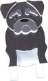 Pug Planter Pug Dog planters for Indoor Outdoor Plants Pug Flower Pot Dog Succulent Planter Vase-Black...