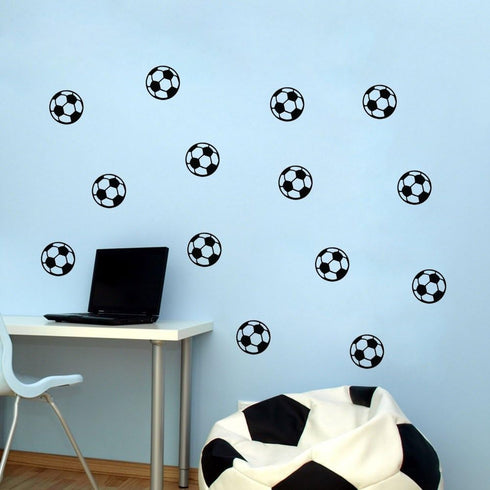 43 Pcs Soccer Stickers, Kids Soccer Ball Stickers Decals for Kids Room, Football Wall Decal Sticker Vinyl Art DIY Sticker for Boys Bedroom Playroo...