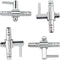 One-Way Air Flow Tubes Stainless Steel Pump Lever Control Valves for Aquarium Fish Tank (Silver) -4PCS...