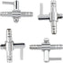 One-Way Air Flow Tubes Stainless Steel Pump Lever Control Valves for Aquarium Fish Tank (Silver) -4PCS...