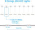 Umbrella Lights Patio Outdoor Strings Lights with 104 LEDs 8 Lighting Modes Remote Control, Battery Operated Waterproof Umbrella Lights 2024 Upgra...