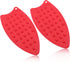 2 Pcs Silicone Iron Rest Pads Mat Iron Hot Heat Resistant Protective Pads for Ironing Board Curling Irons Flat Irons(Red)...