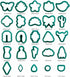 Christmas Polymer Clay Cutters kit, 25pcs Christmas Shapes Clay Earring Cutters with Earring Cards for Polymer Clay Earring Small Christmas Tree C...