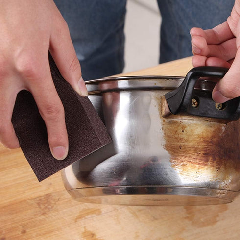 Carborundum Sponge, 6Pcs Emery Sponge Brush Eraser Scrub Kitchen Cleaning Sponge Stainless Steel Cleaning Tool...