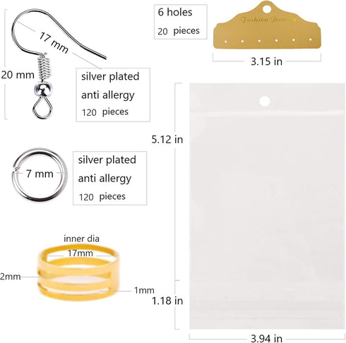 AOUXSEEM 401 Pcs Faux Leather Earrings Making Kit, Contains 120 Pcs Random Double Sided Teardrop Precut Earrings Pieces Hooks Jump Rings Opener Di...