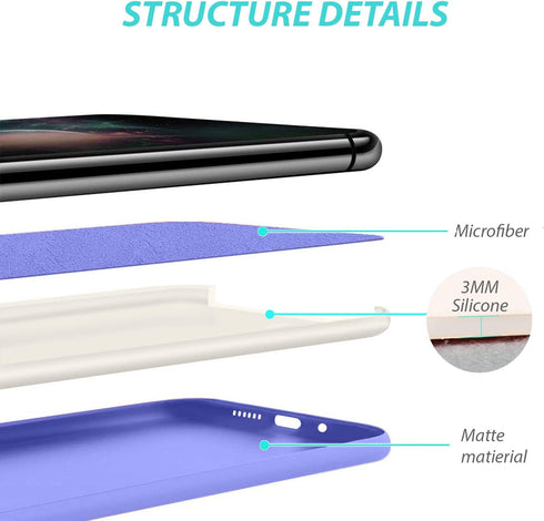 ZUSLAB Nano Silicone Case Compatible with Samsung Galaxy S20, Liquid Silicone Rubber Shockproof Bumper Soft Cover Purple...