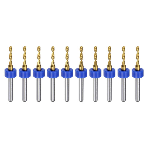 uxcell 10pcs PCB Drill Bits 1/8" Shank 2.05mm Titanium Coated Carbide Micro Twist Mini Drill Bits Set Rotary Drilling Tool for Print Circuit Board...