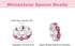 12mm Rhinestone Beads for Pen Making Bulk 100pcs Multicolor Wave Space Beads for Pens,Diamond Crystal Beads for Beadable Pens DIY Bracelet Jewelry...
