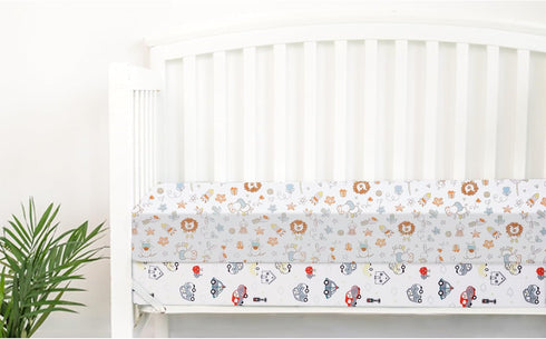 2 Pack Crib Sheets for Girls Boys, 38" x 26" Portable Pack N Play Sheets Fitted for Pack and Play Mattress and Mini Crib Mattress, Ultra Soft Cart...