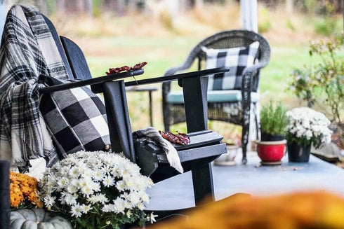 4TH Emotion Set of 2 Farmhouse Buffalo Check Plaid Throw Pillow Covers Cushion Case Polyester Linen for Fall Home Decor Black and White, 20 x 20 I...