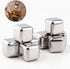 DERNORD Exclusive Stainless Steel Whiskey Stones - High Cooling technology Ice Cubes Chilling Rocks Reusable Wine Stone Durable Beer Drink Freezer...
