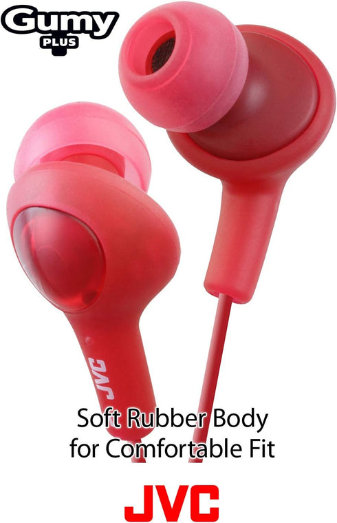 JVC HAFX5P Gumy Plus Inner Ear Headphones (Pink)...