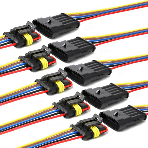 5Pin Connector,16AWG Way Car Waterproof Electrical Connector, Auto Electrical Wire Connectors Marine for Car, Truck, Boat, and Other Wire Connecti...