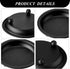 4 Pieces Matte Black Iron Candle Plate Decorative Saucer Style Candle Holder Tray Metal Pedestal Candle Stand for Christmas Table Centerpiece Wedd...