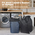 Washable Travel Laundry Bag with Handles and Drawstring (2 Pack), Heavy Duty Large Enough to Hold 3 Loads of Laundry, Fit a Laundry Basket or Clot...