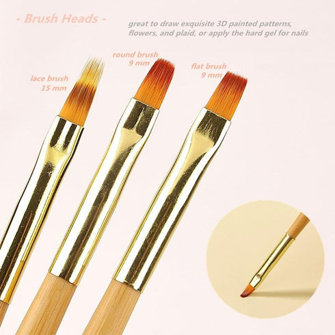 5PCS Dotting Pens and 3PCS Nail Painting Brushes, Double Ended Nail Brushes and Dotting Tool Kit, Nail Art Design Tools...