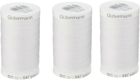 Sew-All, All PurposeThread 547 Yards-Black GUTERMANN Thread 3 pack (White)...