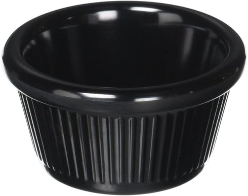 Winco Fluted Ramekins, 2-Ounce, Black...