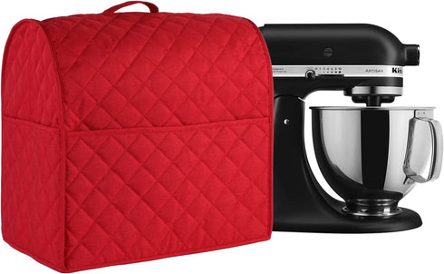 Stand Mixer Cover compatible with Kitchenaid Mixer, Fits All Tilt Head & Bowl Lift Models with 3 Organizer Bag for Accessories. (Red, For Bowl Lif...