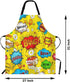 WONDERTIFY Strange Graffiti Apron,Various Cute Cartoon Bib Apron with Adjustable Neck for Men Women,Suitable for Home Kitchen Cooking Waitress Che...