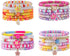 Pingyongchang Bohemian Turtles Heishi Beaded Stretch Bracelets For Women Polymer Clay Colorful Flower Vinyl Disc Surfer Layering Stackable Beads P...