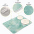 Dish Drying Mats for Kitchen Counter Green Turquoise Microfiber Drying Matt for Countertop Sink Dishes Medium 18 x 16 Inches...