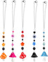 5 Pack Car Evil Eye Beaded Charms Car Hanging Accessories, Car Hanging Ornament Rear View Mirror Pendant Mushroom Mirror Hanging Car Interior Acce...