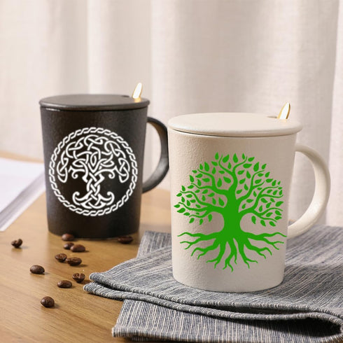 16 Pcs Tree Stencils for Painting on Wood, 6 x 6 Inch Tree of Life Stencil Small Palm Tree Drawing Template for Canvas, Wall, Floor, DIY Art Craft...